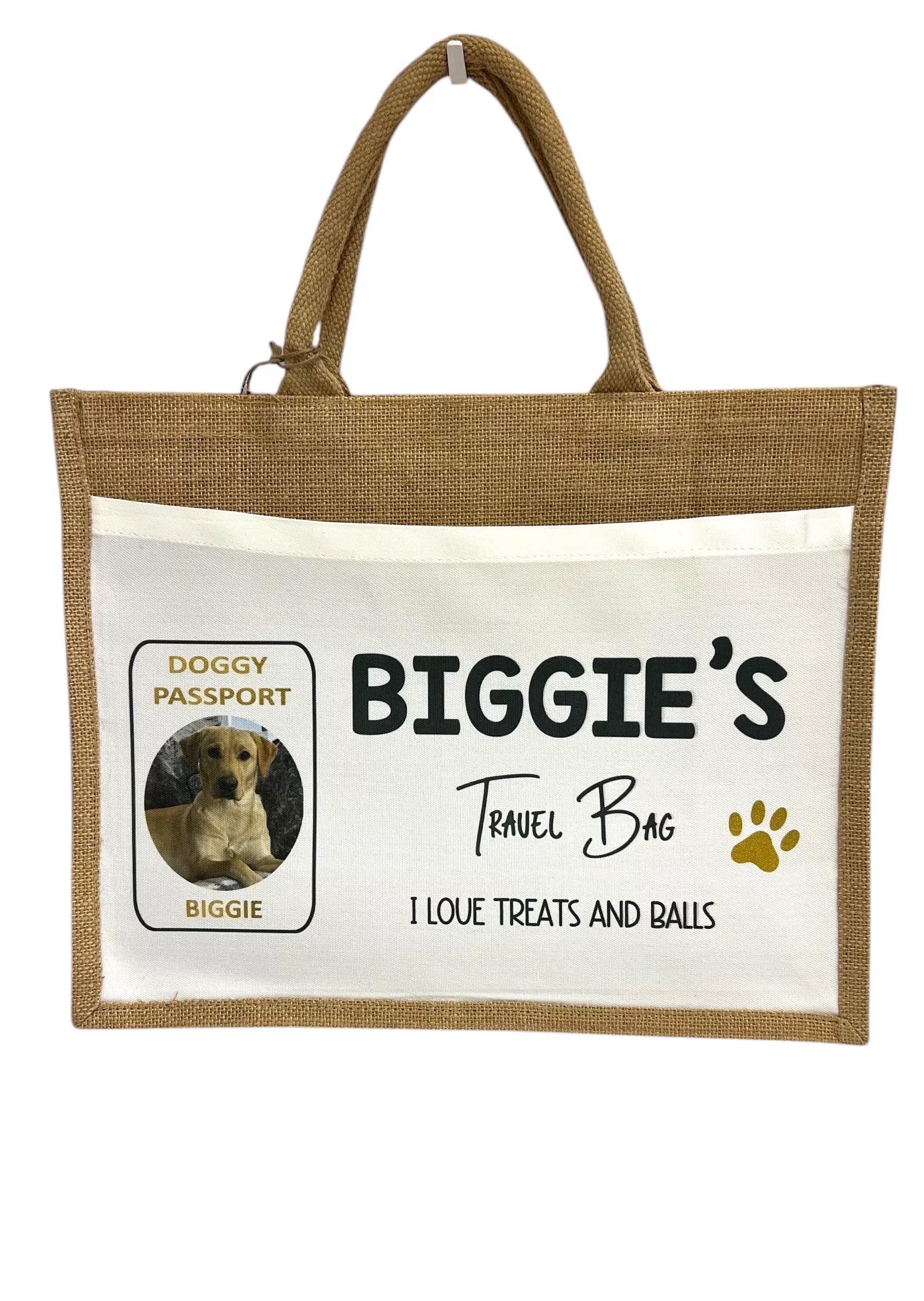 Personalised Dog Holiday Photo Travel Bag