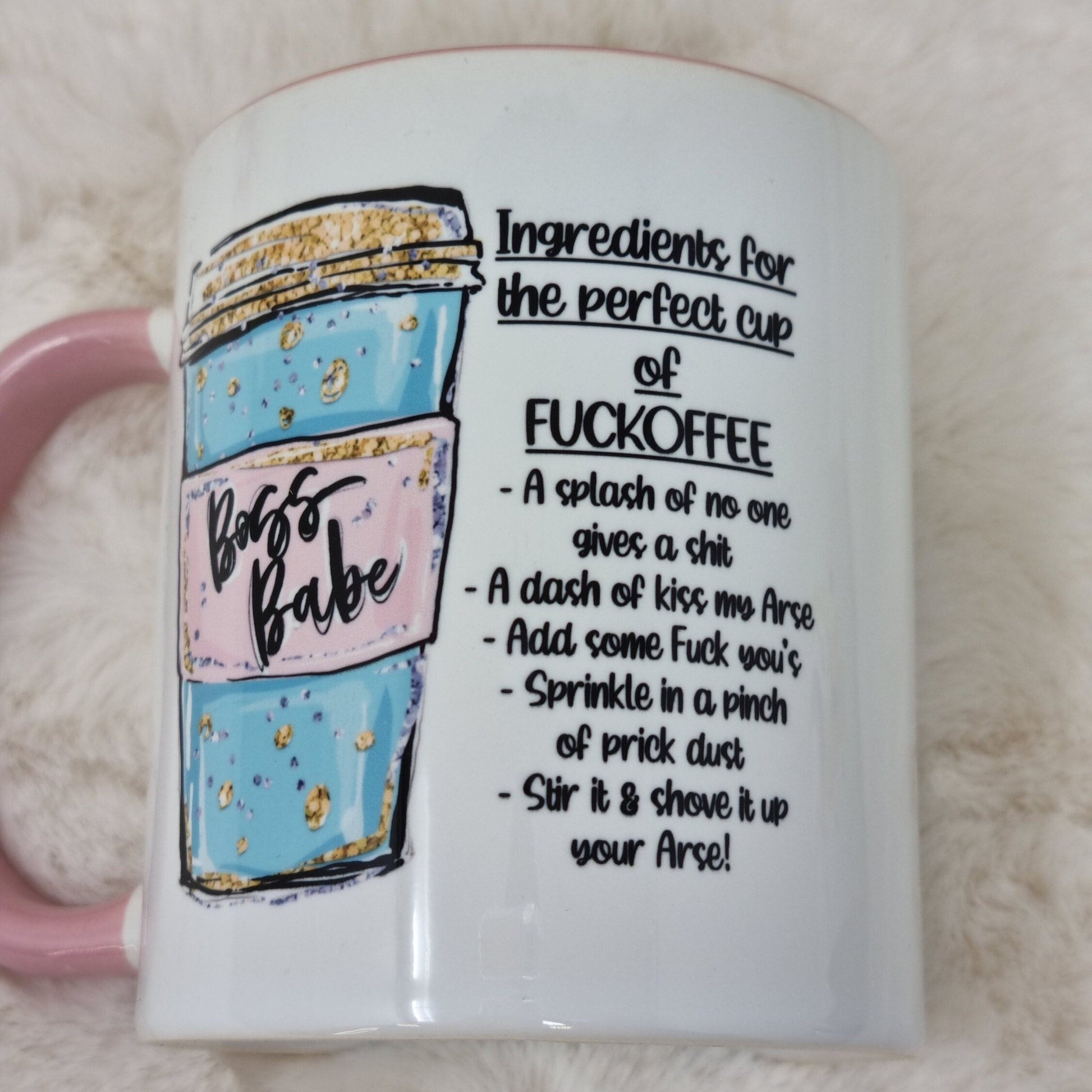Rude Coffe Quote Ceramic Mug