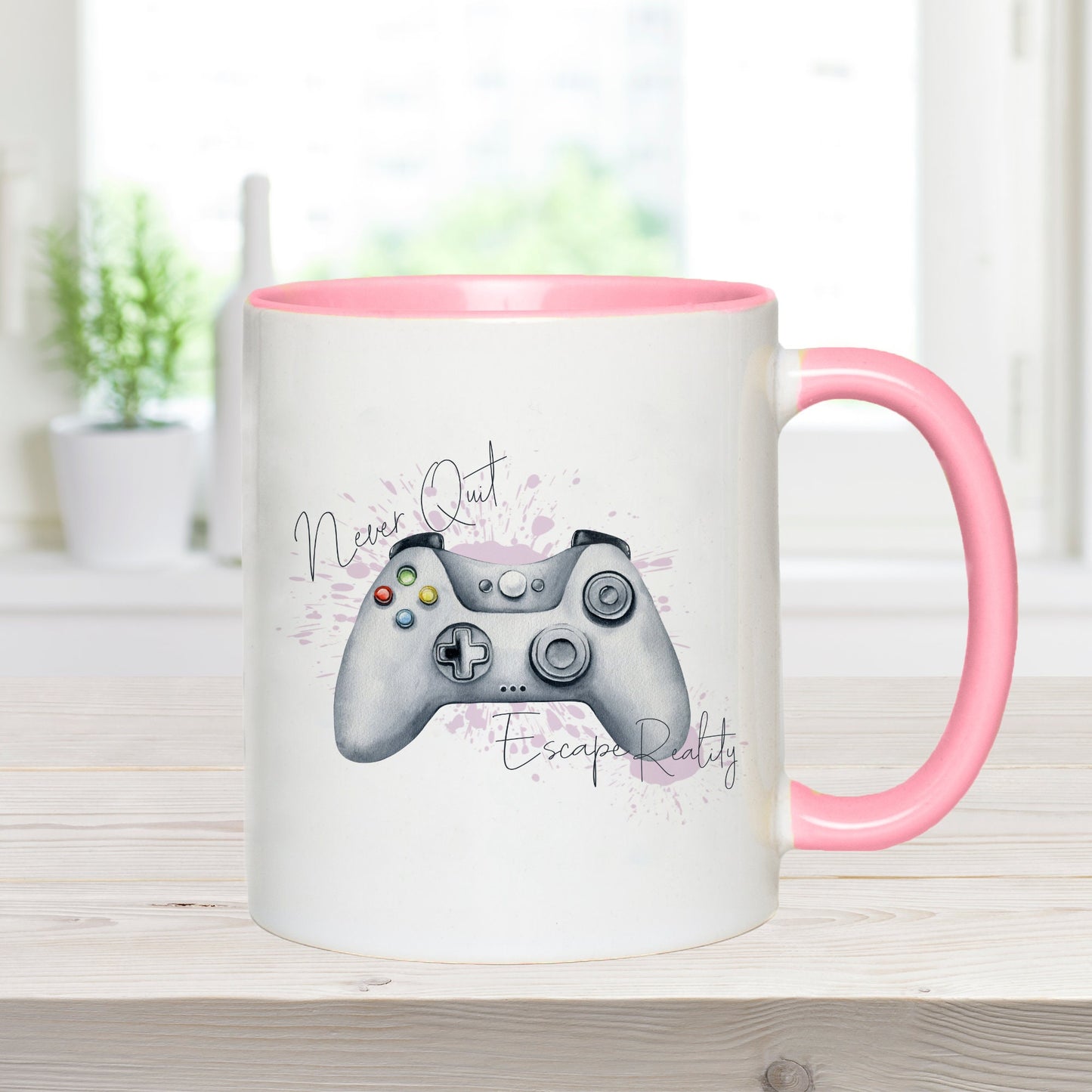 Gaming Mug Never Quit Escape Reality, Girl Gamer, Gamer Mug