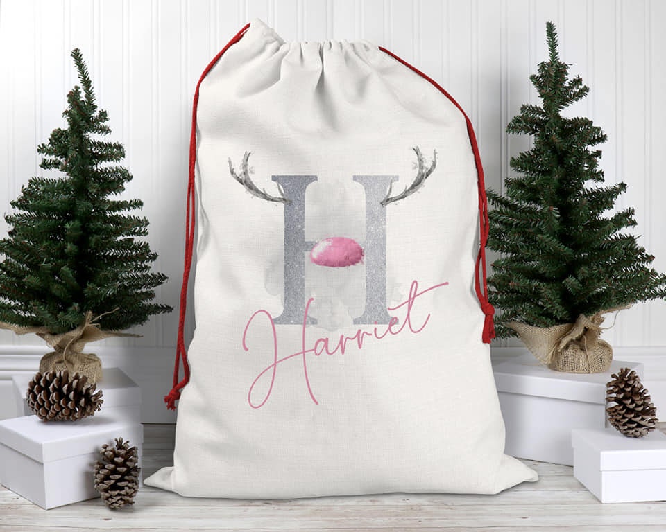 Personalised Alphabet Luxury Christmas Sack