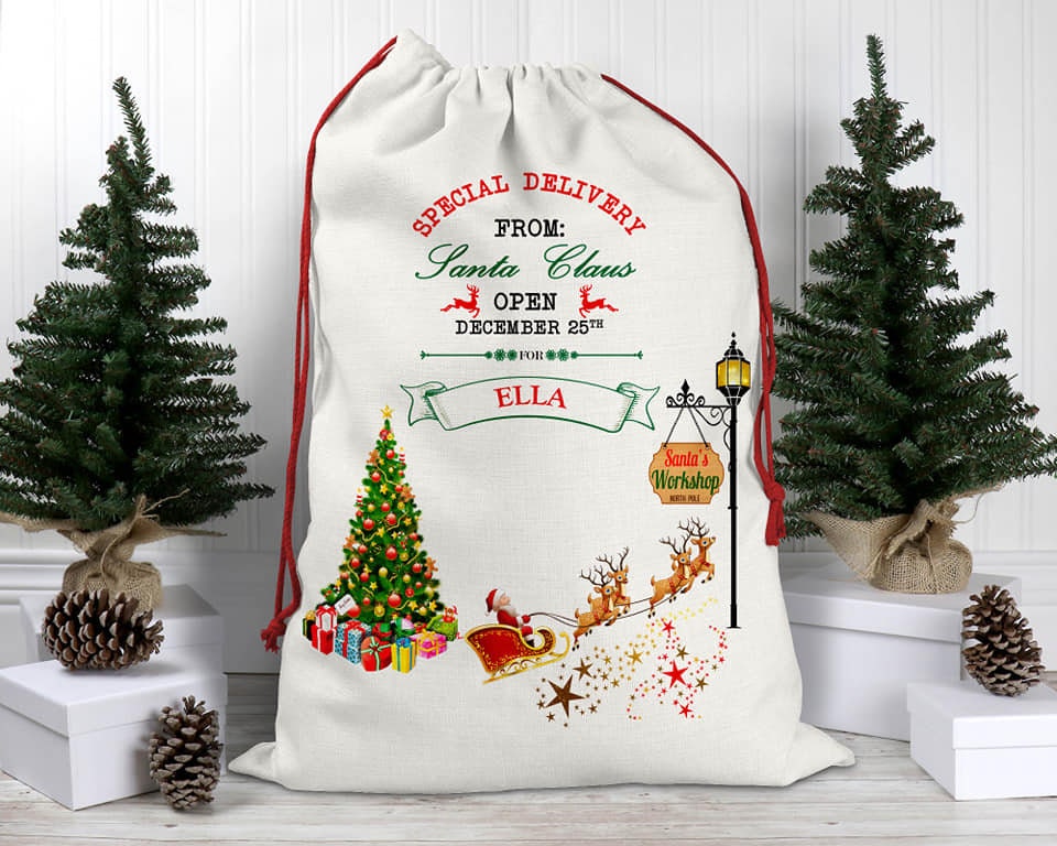 Personalised Traditional Large Luxury Christmas Sack