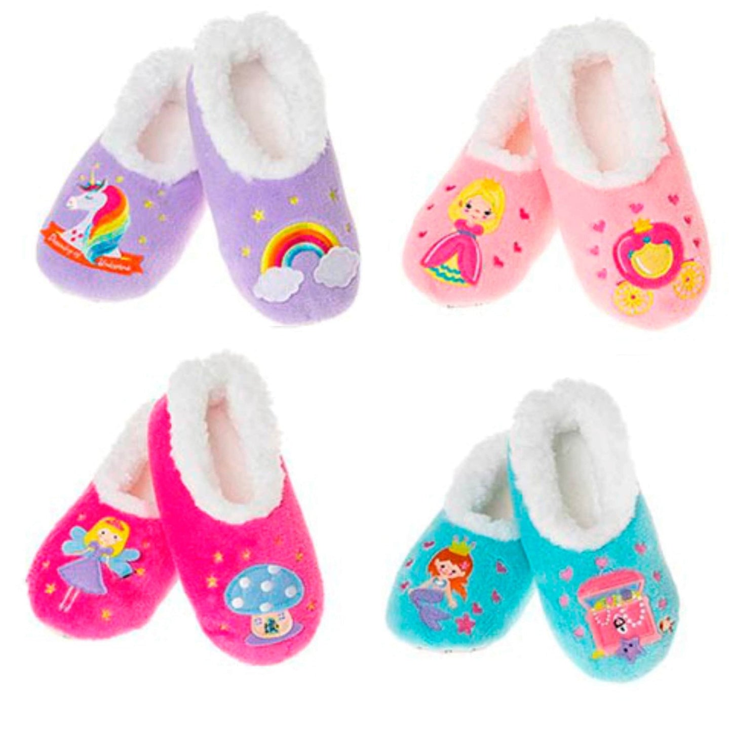 Girls Snoozie Slippers, Girls Kids Slippers, Princess Slippers, Unicorn Slippers, Fluffy Slippers, Kids Slippers