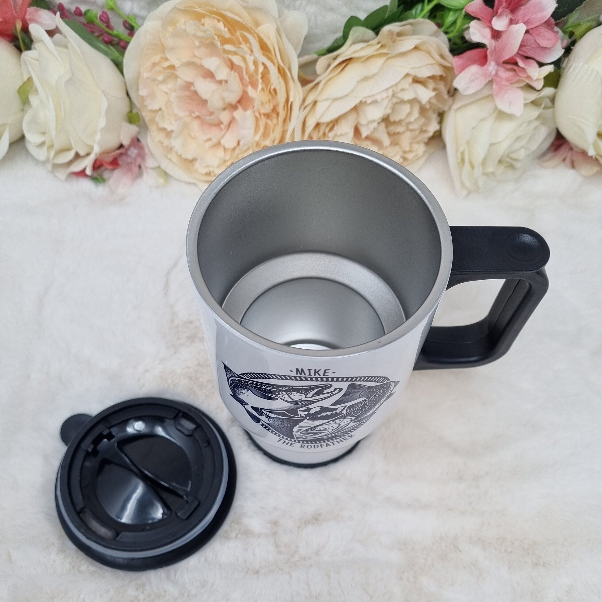 Personalised Fishing Insulated Travel Mug