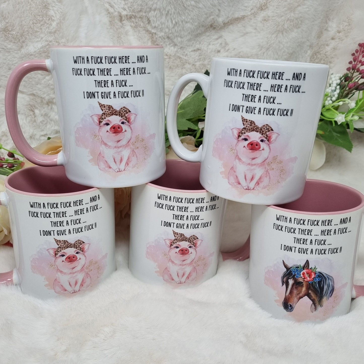 Fuck Off Nursery Rhyme Mug, Rude Mug, Funny Mug, Swear Mug, Novelty Gift, Adult Humour, Rude Animal Mug