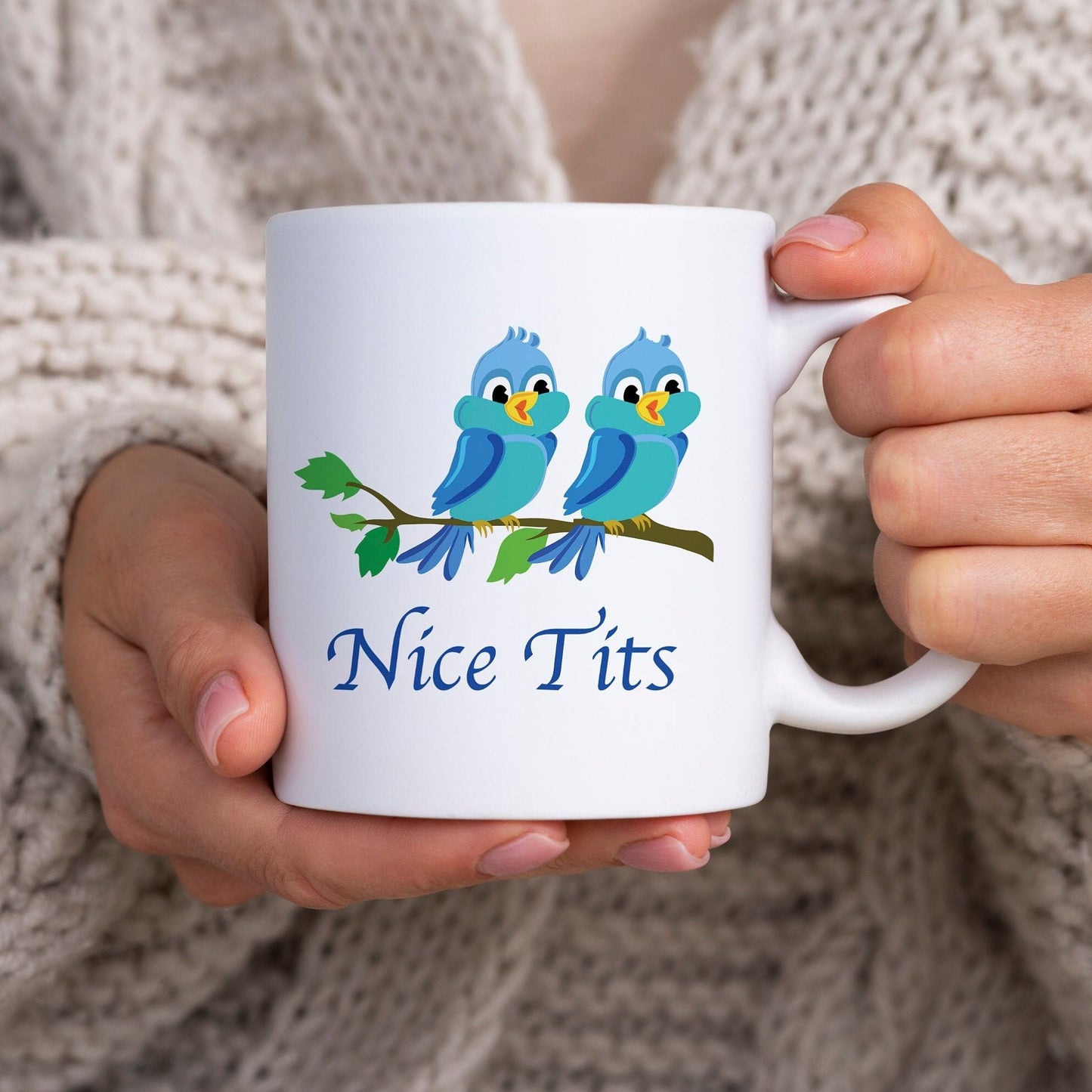 Funny/Rude Nice Tits Mug, Nice Tits, Funny Mug, Rude Mug, Adult Humour Mug, Rude Gift, Novelty Mug