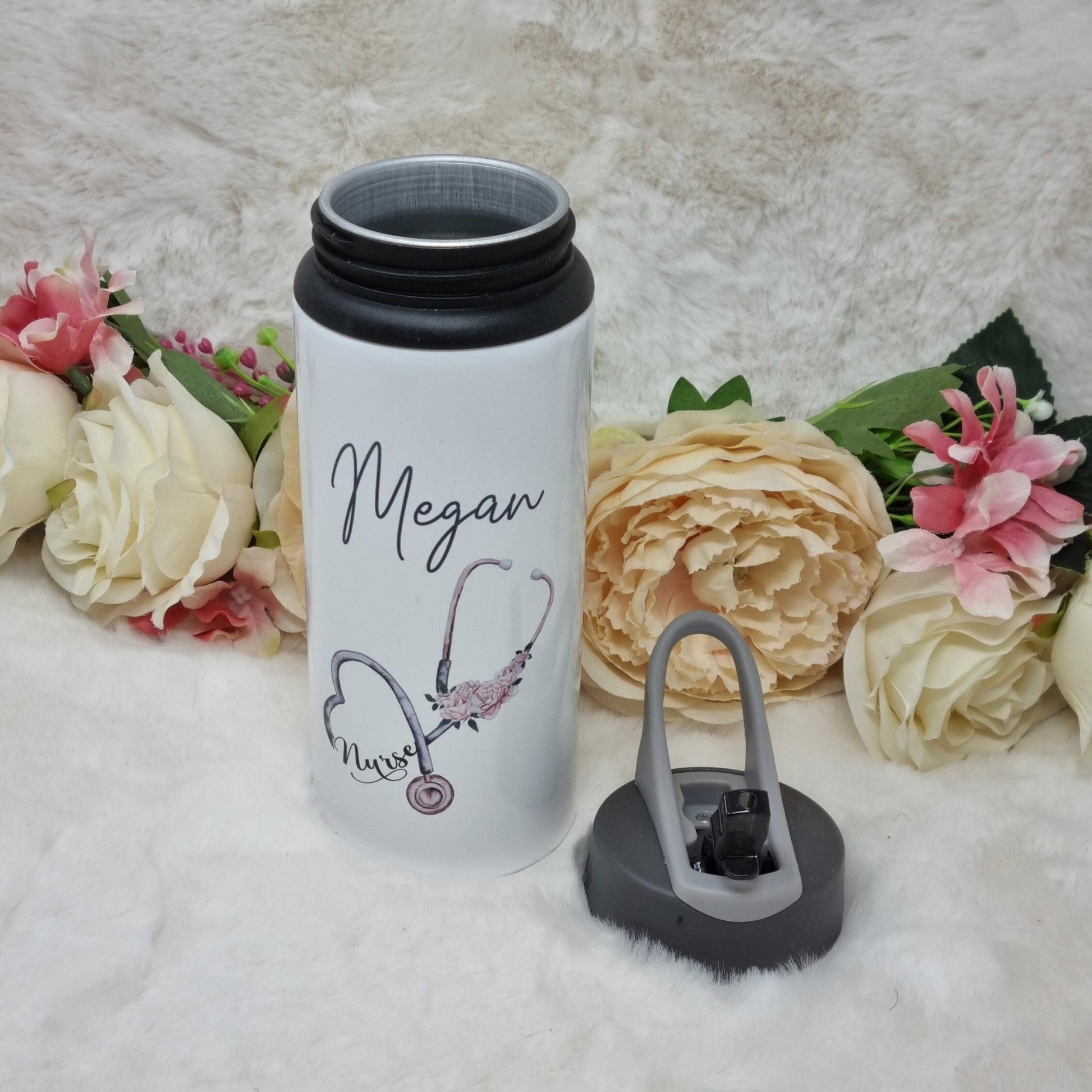 Nurse, Student Nurse Grey Lid Water Bottle