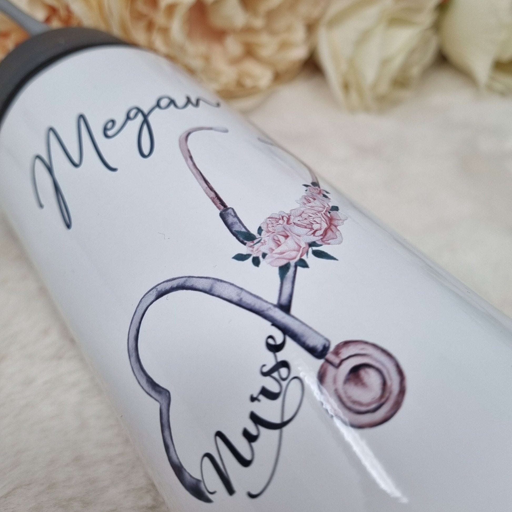 Nurse, Student Nurse Grey Lid Water Bottle