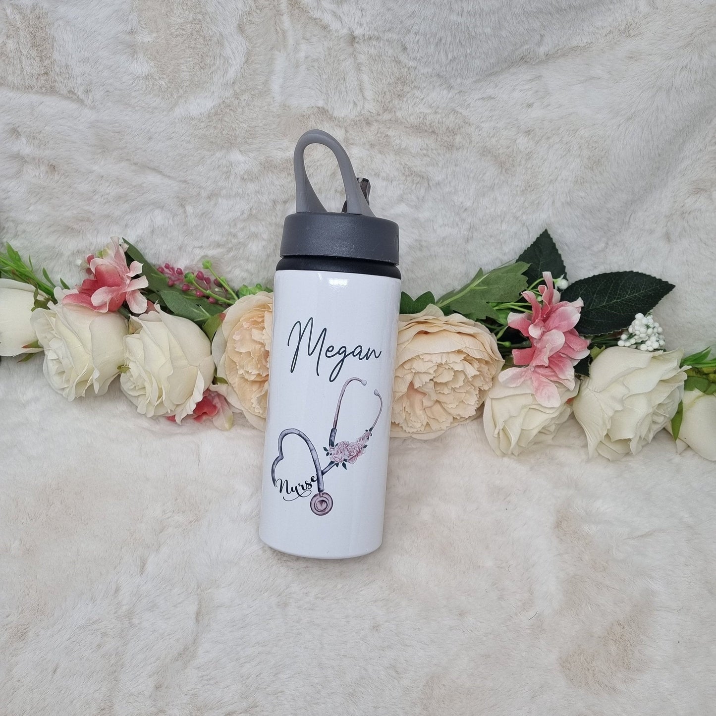 Nurse Water Bottle, Student Nurse Water Bottle, Nurse/Student Gift, Stethoscope Nurse