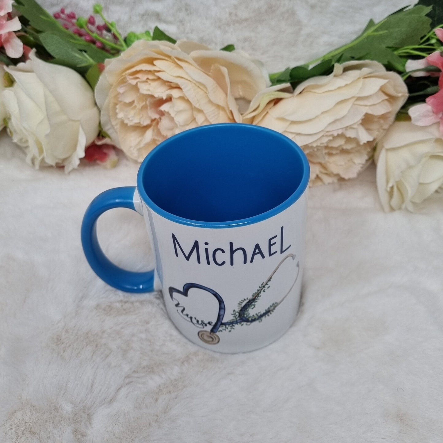 Personalised Male Nurse Mug, Male Nurse, Male Nurse Gift, Blue Nurse Mug
