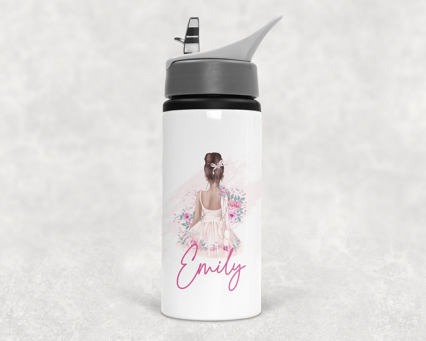 Personalised Ballerina Water Bottle, Ballet Water Bottle, Ballerina Gift, Dance Gift, Kids Water Bottle