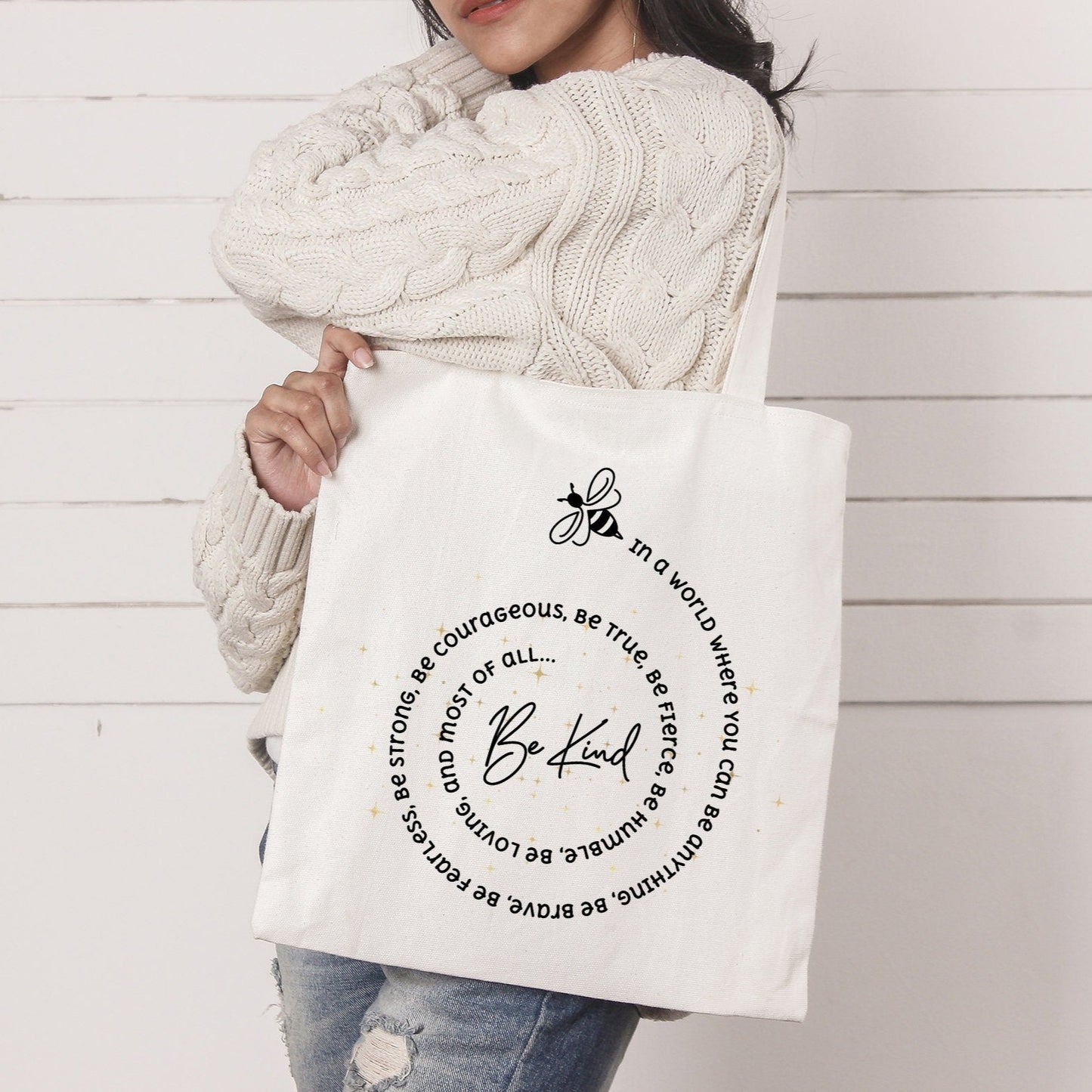 Be Kind Tote Bag, Bee Bag, Bumblebee Gift, Bee Kind Bag