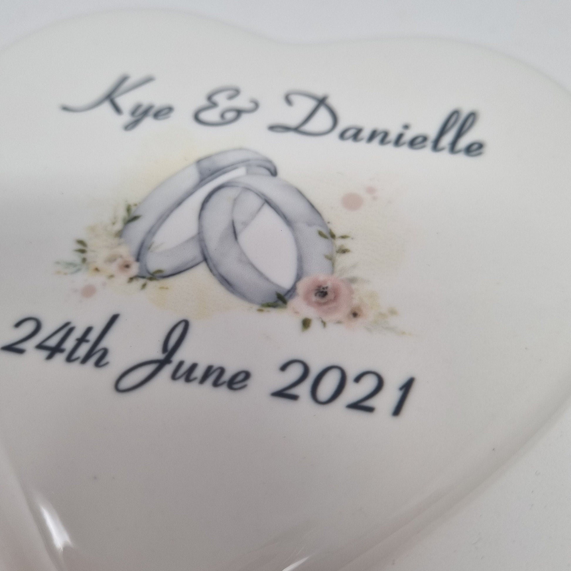 Wedding Rings Heart Keepsake