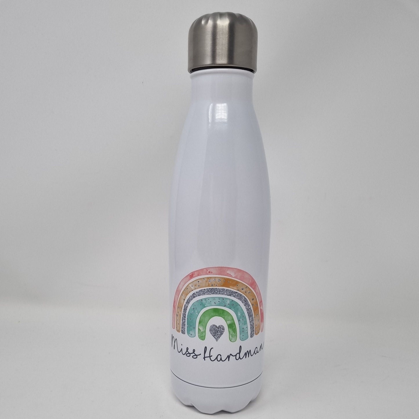 Personalised Water Bottle Rainbow, Bowling Pin Bottle, Water Bottle, Drinks Flask, Drink Bottle, Rainbow Gift, Rainbow Water Bottle