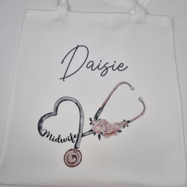 Midwife, Student Midwife Stethoscope Tote Bag