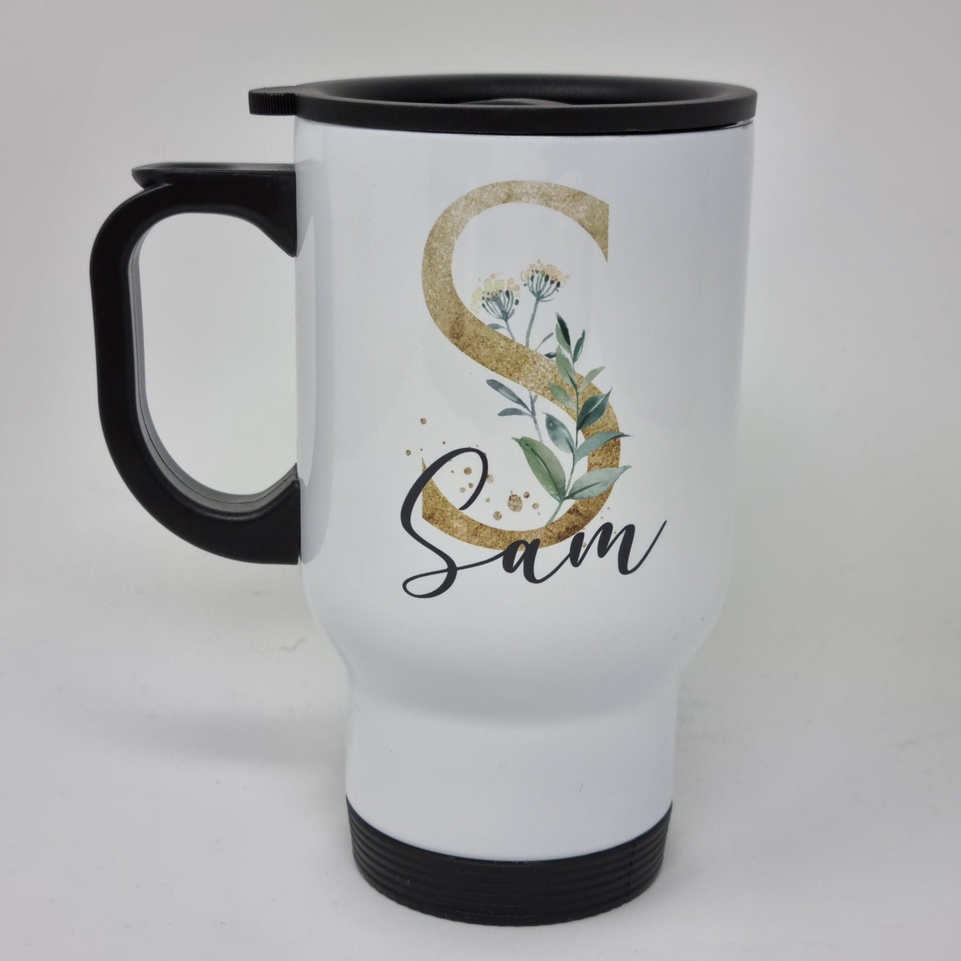Personalised Name & Initial Travel Mug