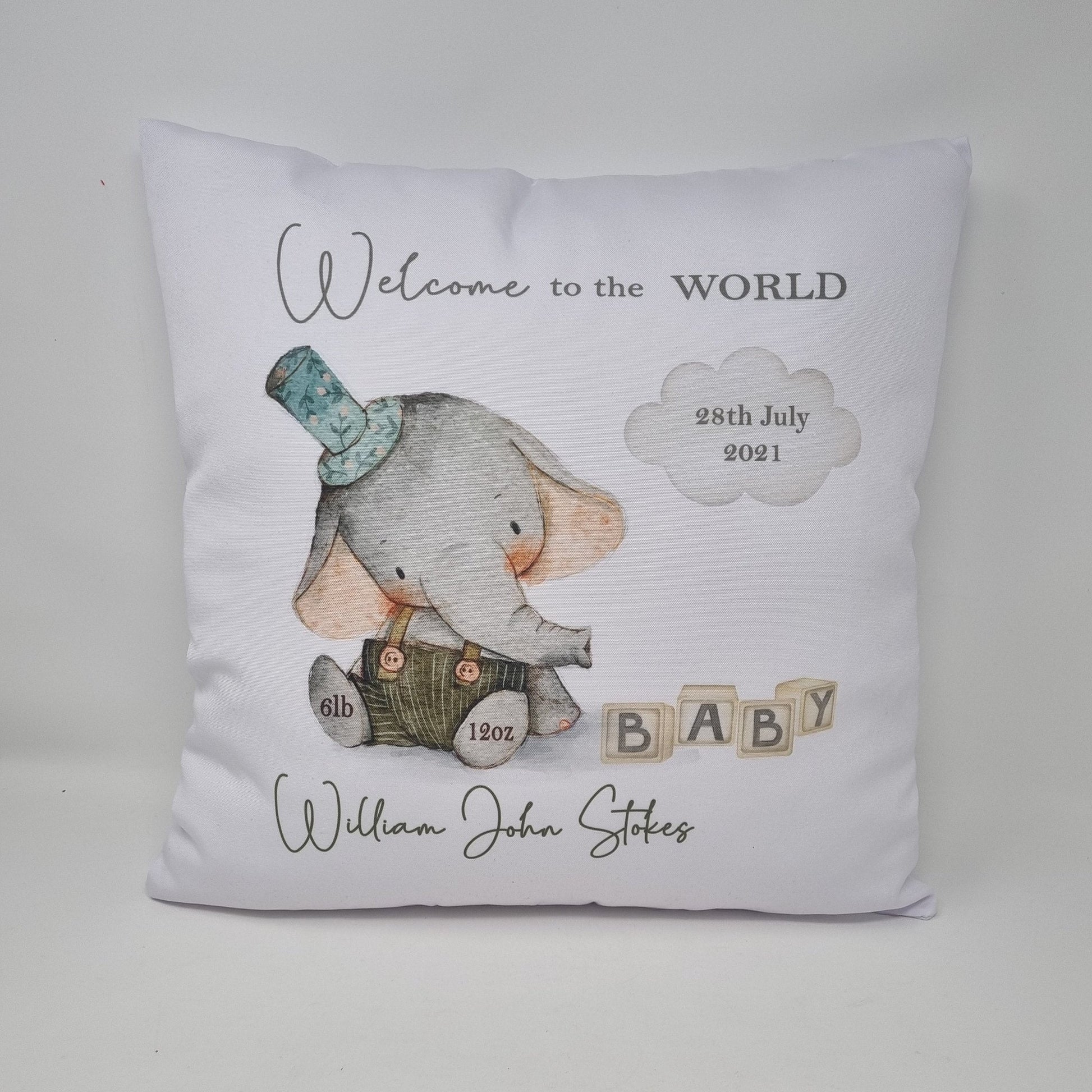 New Baby Elephant Blocks Cushion