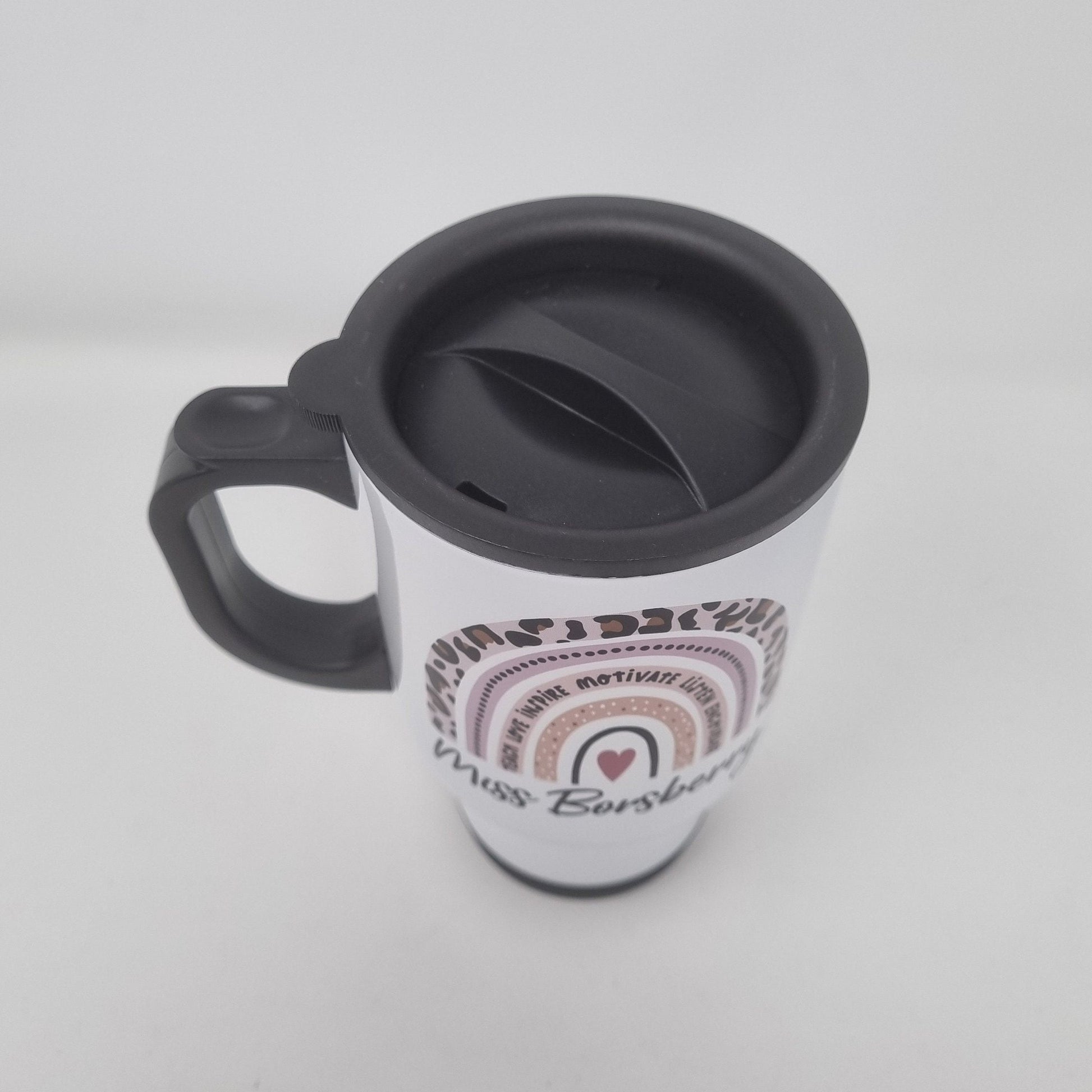 Personalised Teacher Rainbow Travel Mug