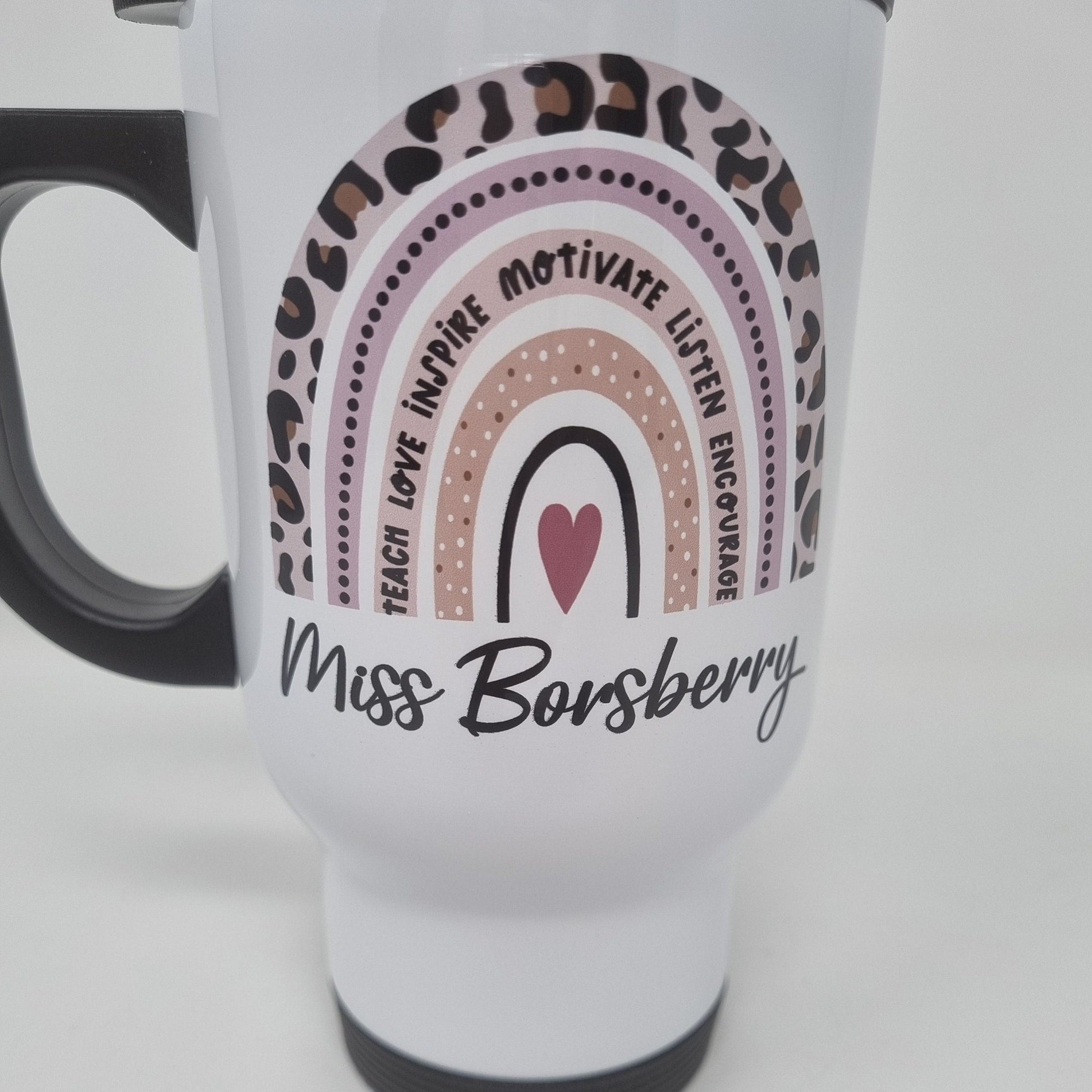 Personalised Teacher Rainbow Travel Mug