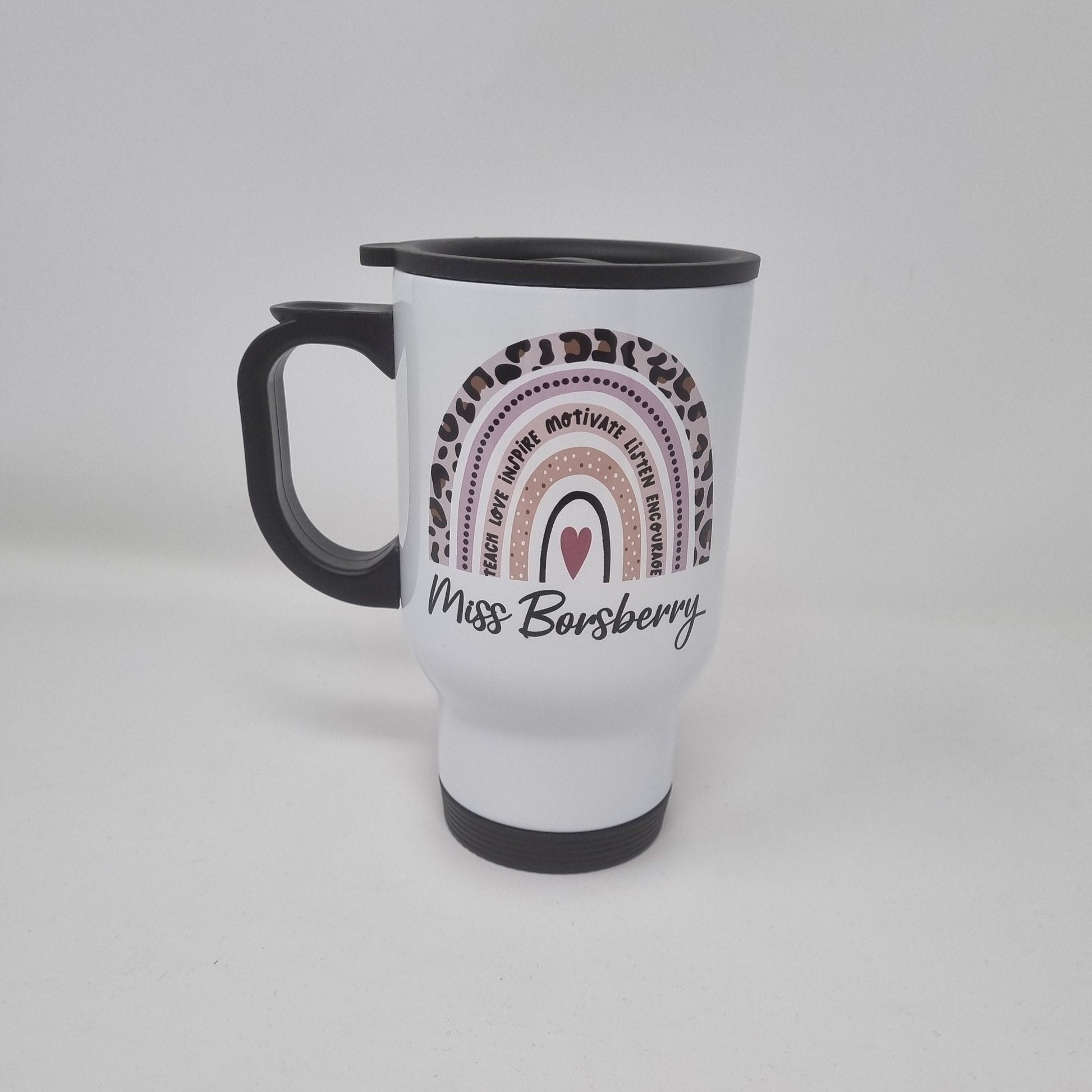 Personalised Teacher Rainbow Travel Mug
