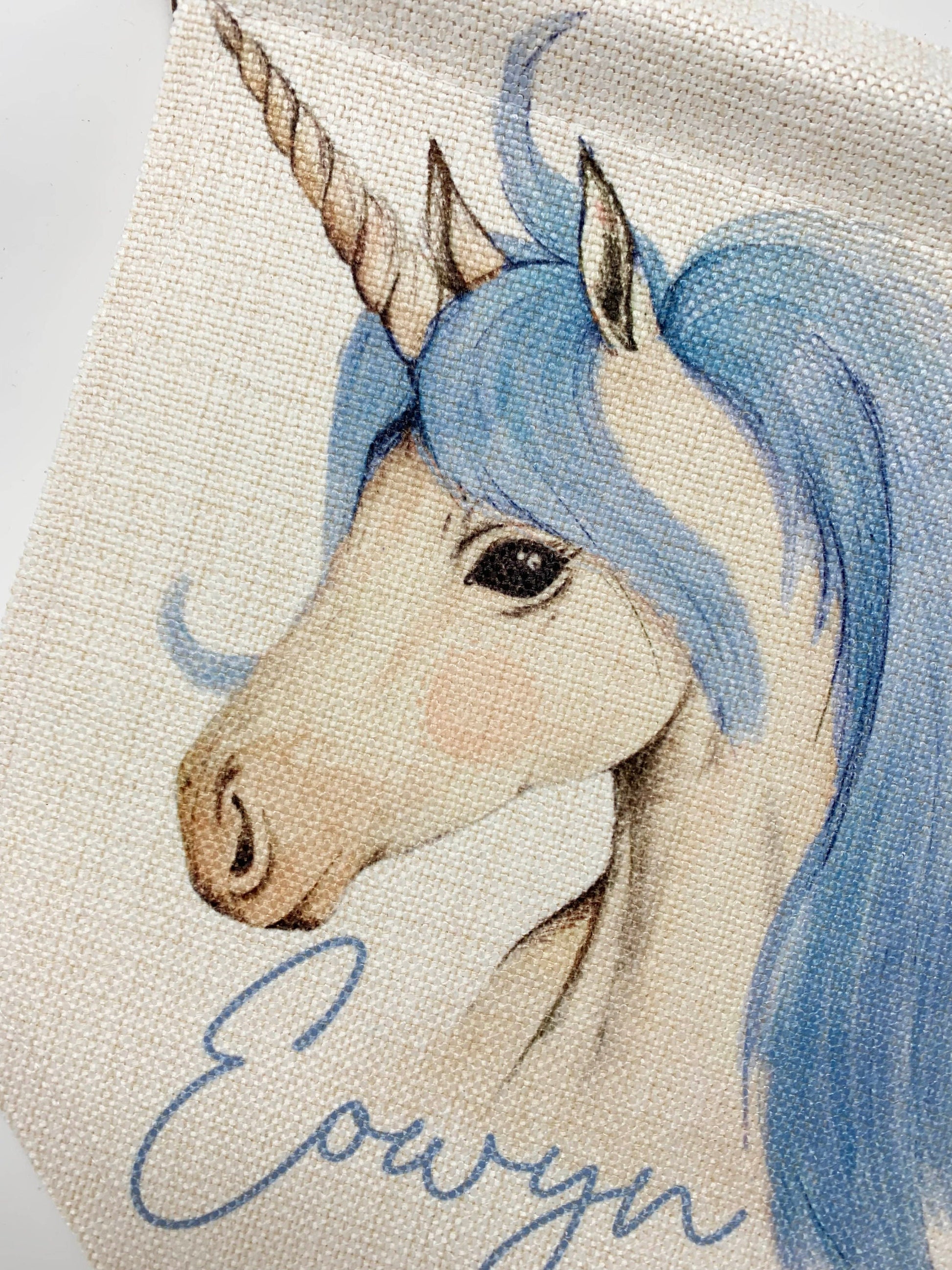 Personalised Unicorn Hanging Flag