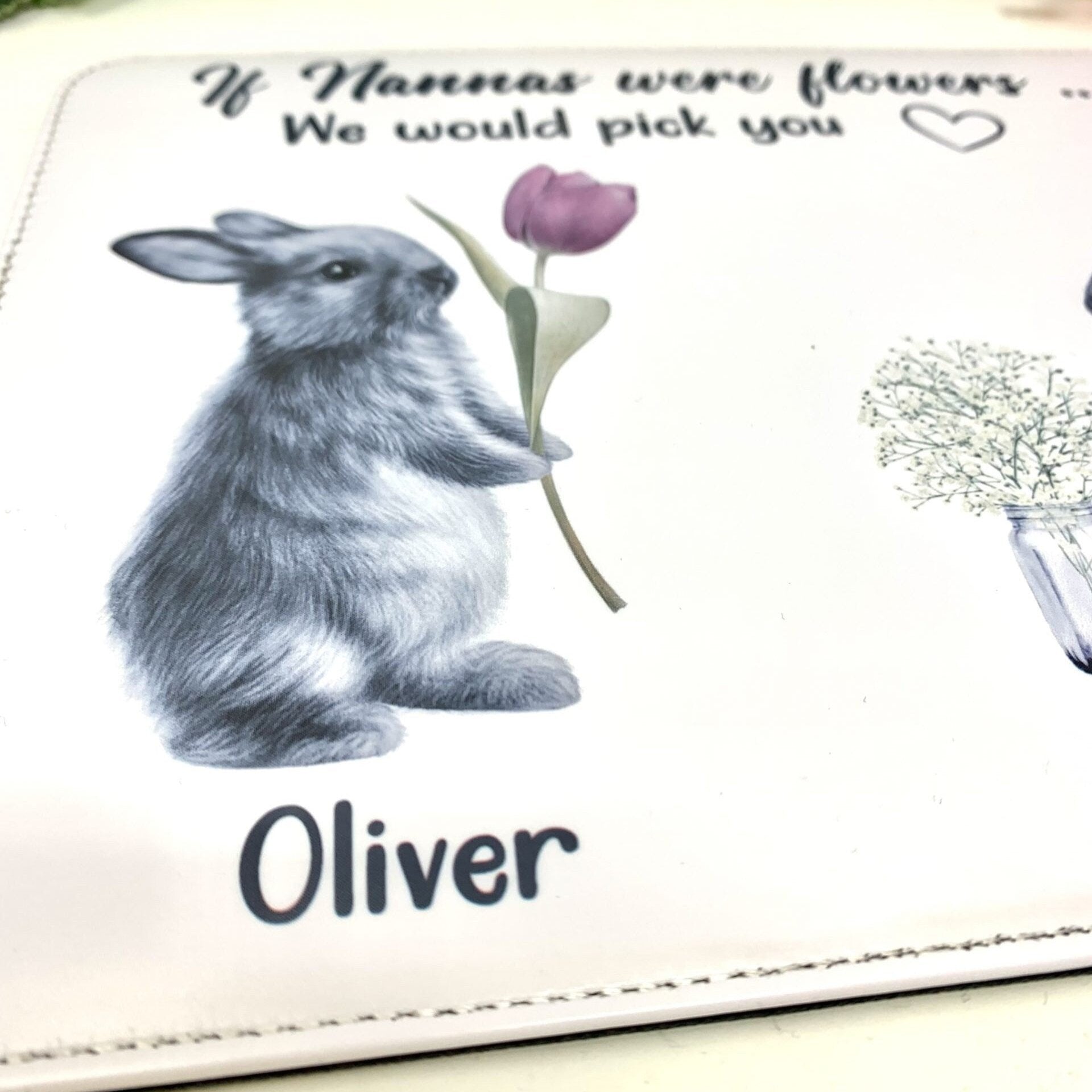 Personalised Female Relation Bunny Mouse Mat