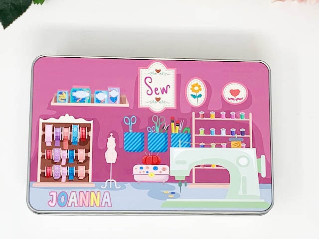 Sewing Craft Personalised Tin