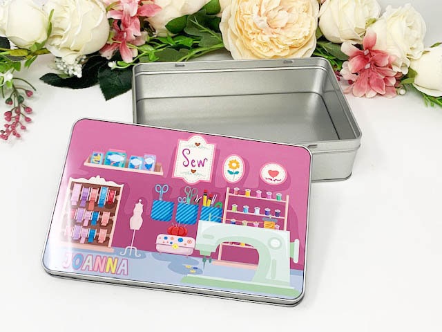 Sewing Craft Personalised Tin