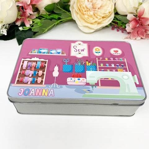 Sewing Craft Personalised Tin