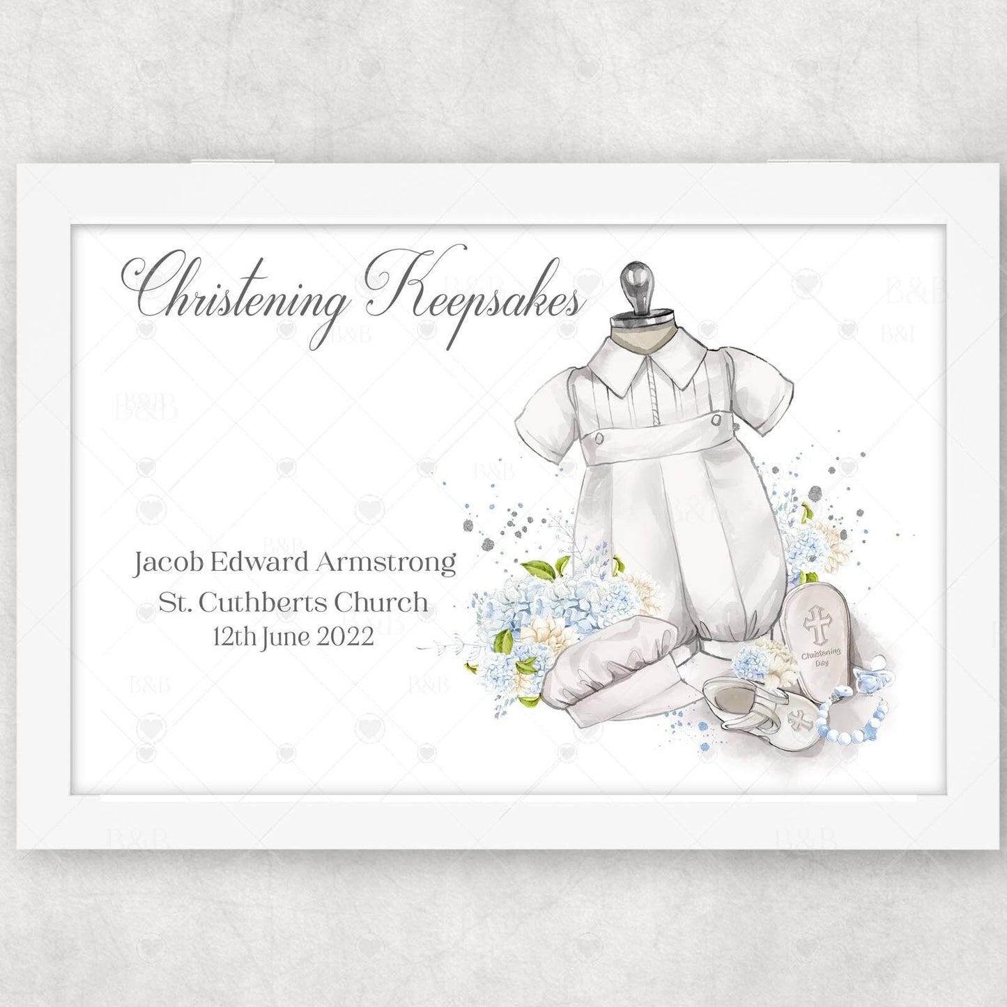 Christening Keepsake Box, Memory Box, Christening Boy, Christening Box, Christening Memory Box