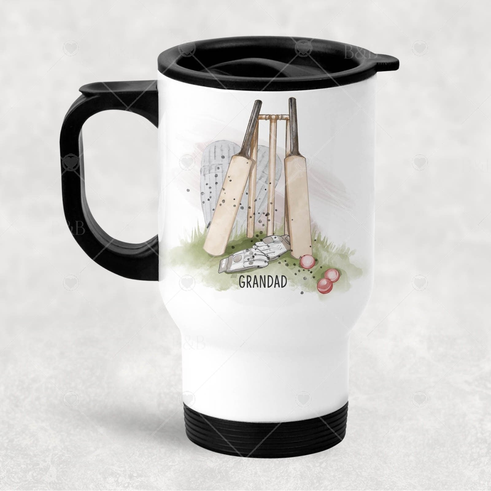 Personalised Cricket Travel Mug