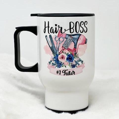 Personalised Hair Stylist, Hair Mentor Travel Mug