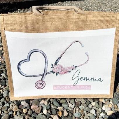 Personalised Healthcare Worker Occupation Jute Bag