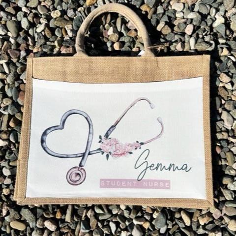 Personalised Healthcare Worker Occupation Jute Bag