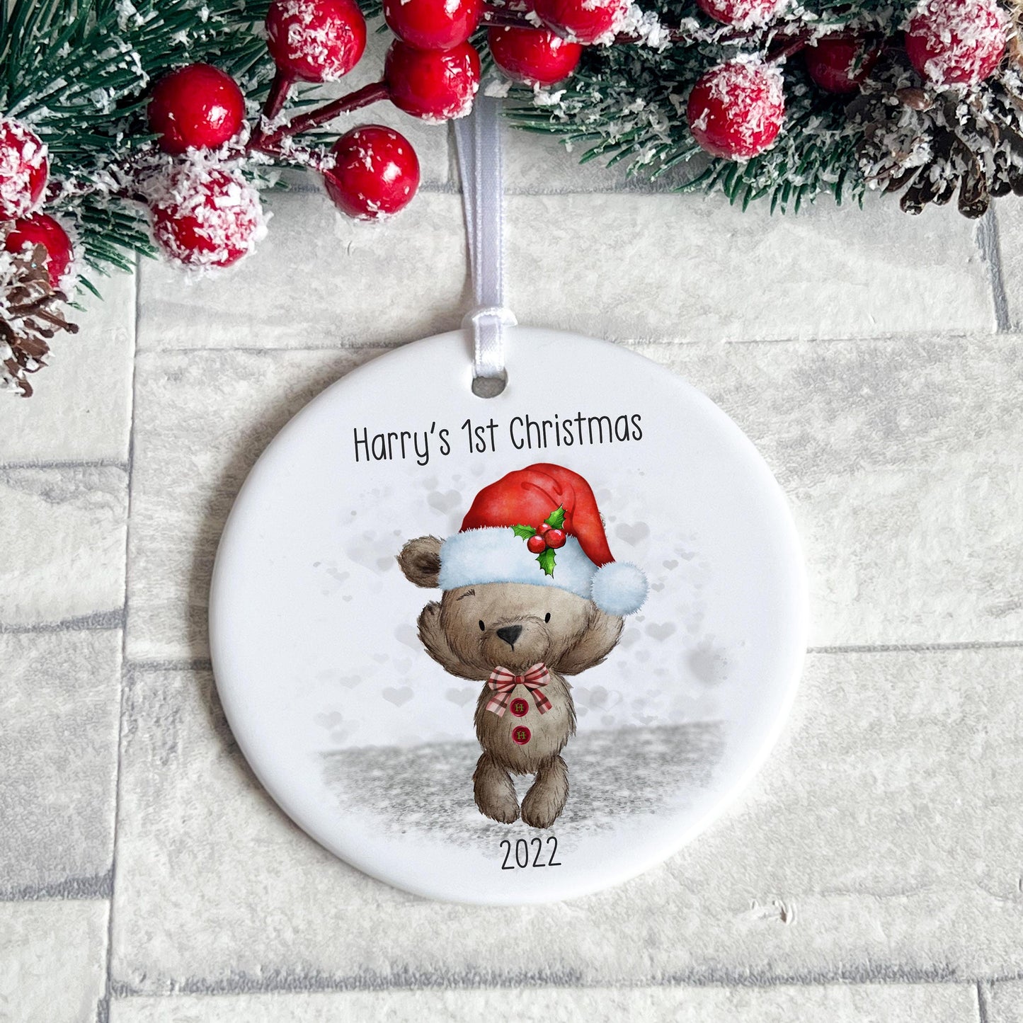 Babys First Christmas Bauble, First Christmas Hanging Decoration, First Christmas