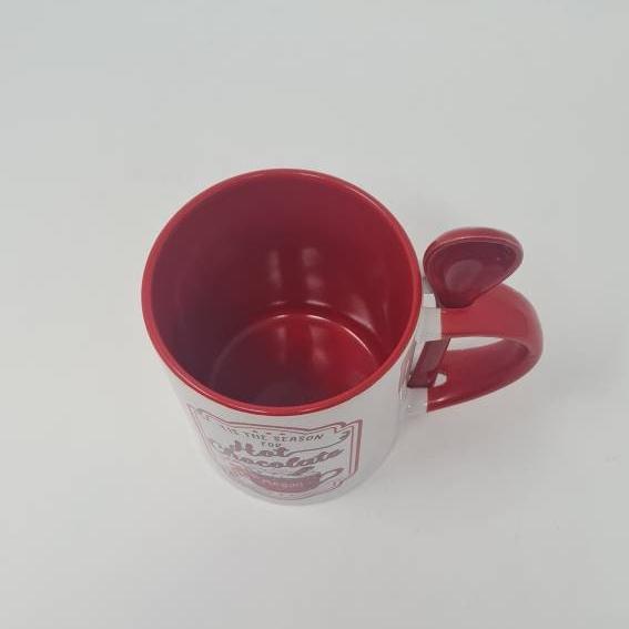 Personalised Christmas Hot Chocolate Mug With Spoon