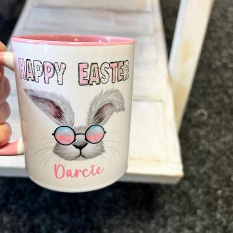 Personalised Easter Bunny Face Mug