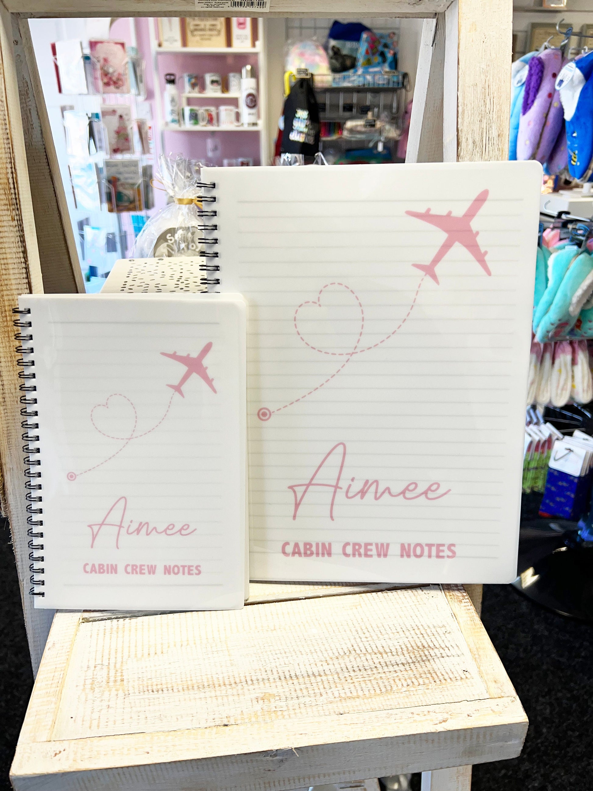 Personalised Silhouette Cabin Crew Notebook