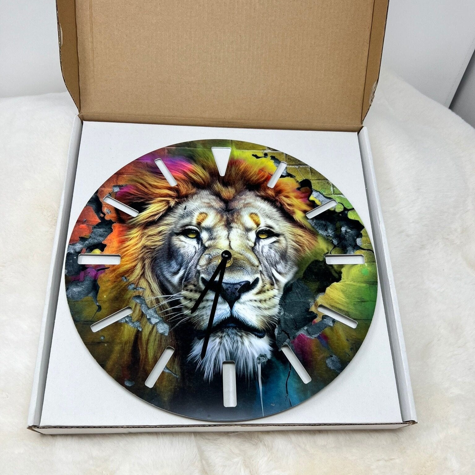 Lion Wall Clock Reggae Themed
