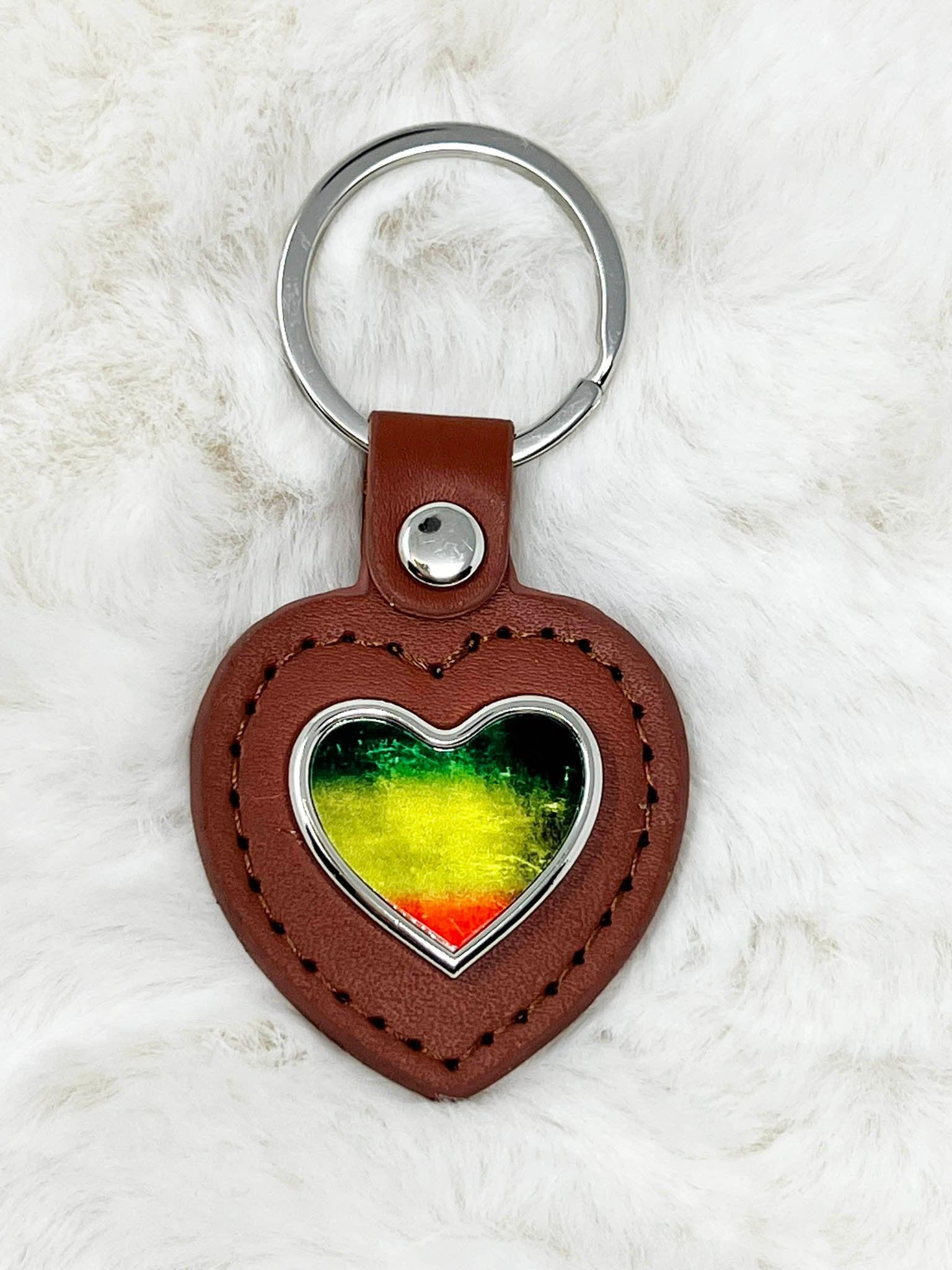Reggae Inspired PU Leather Keyring