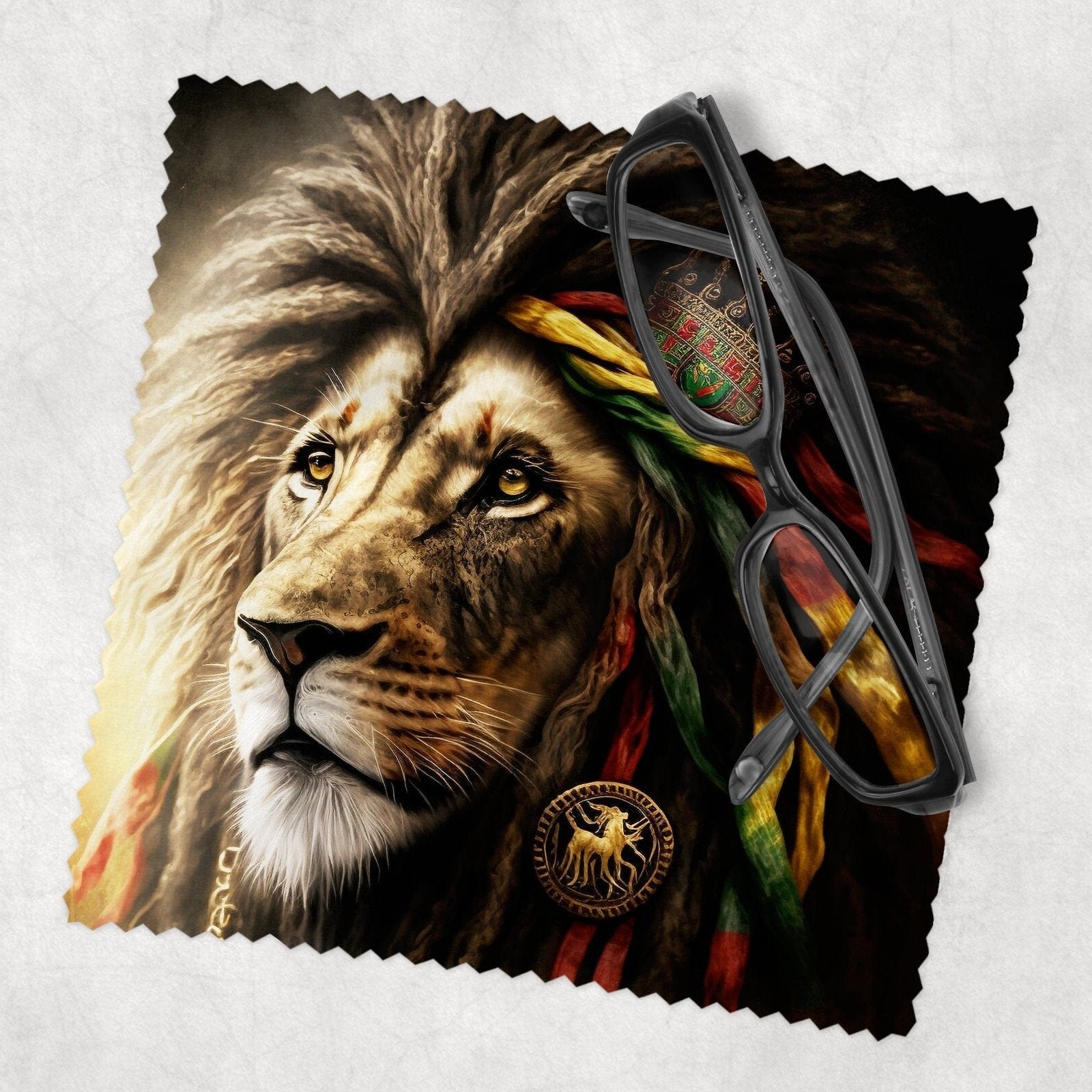Reggae Theme Lion Lens Cloth