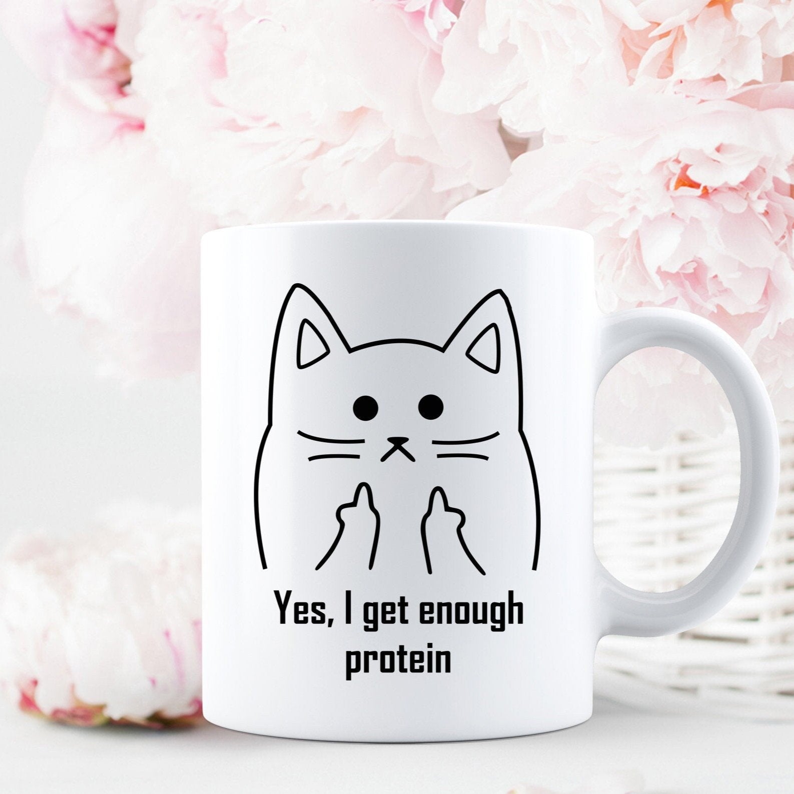 Funny Protein Vegan Quote Mug
