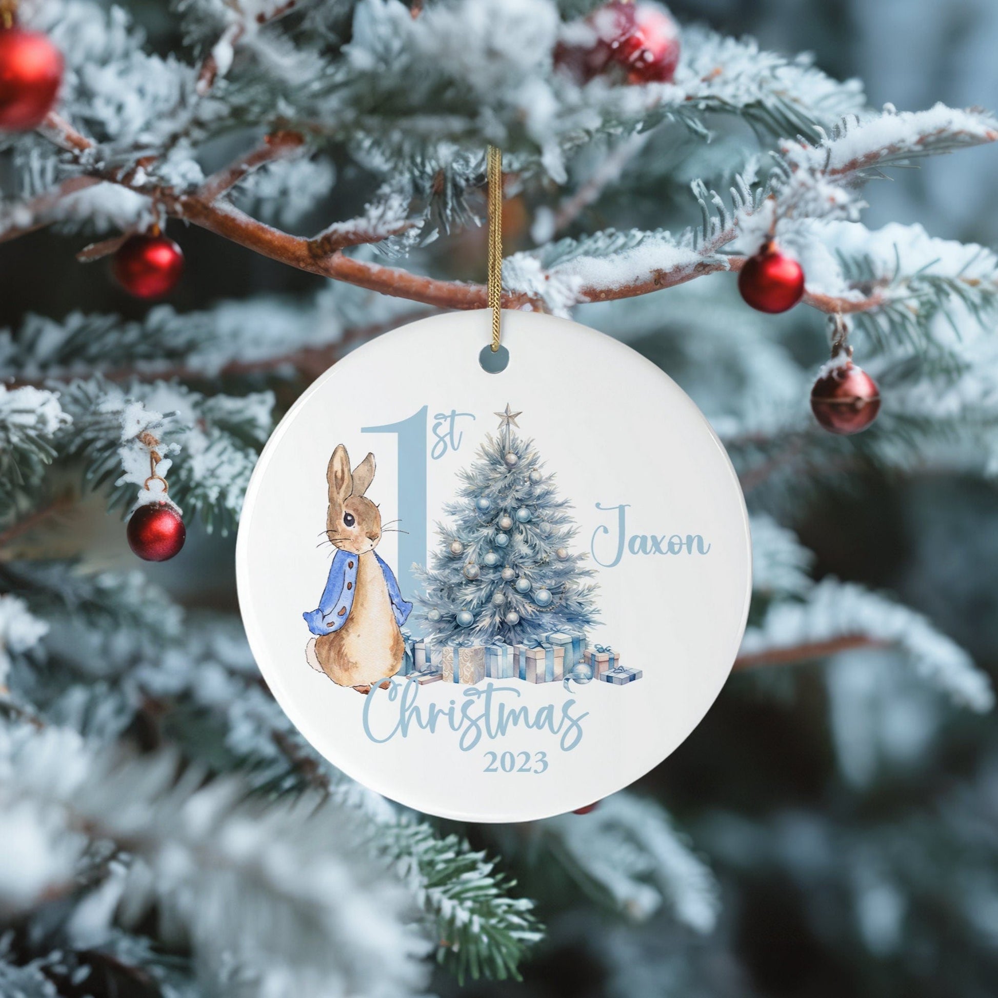 Peter Rabbit First Christmas Ceramic Bauble