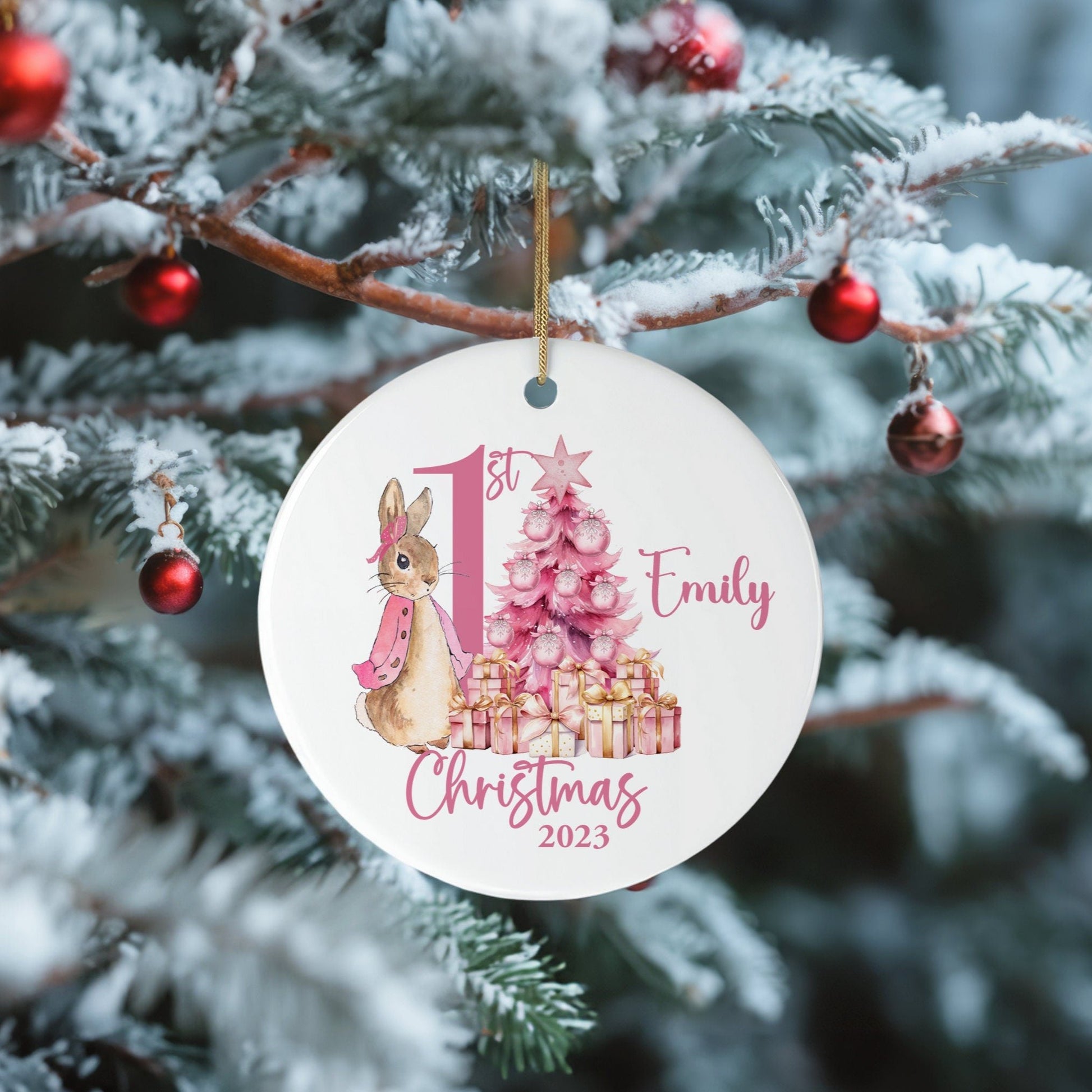 Peter Rabbit First Christmas Ceramic Bauble