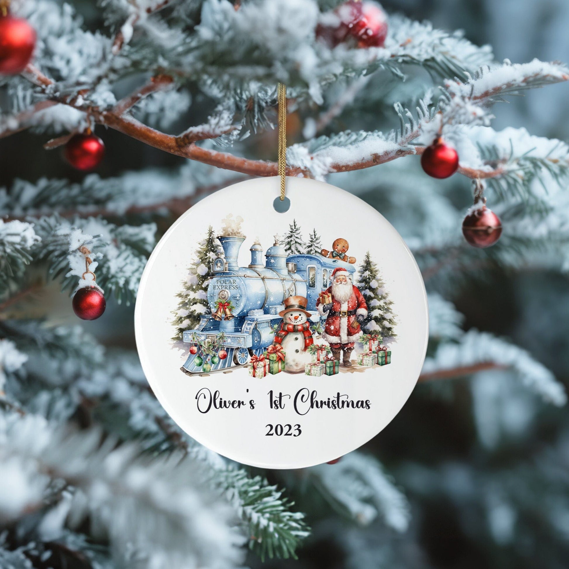 Baby's First Christmas Train Bauble