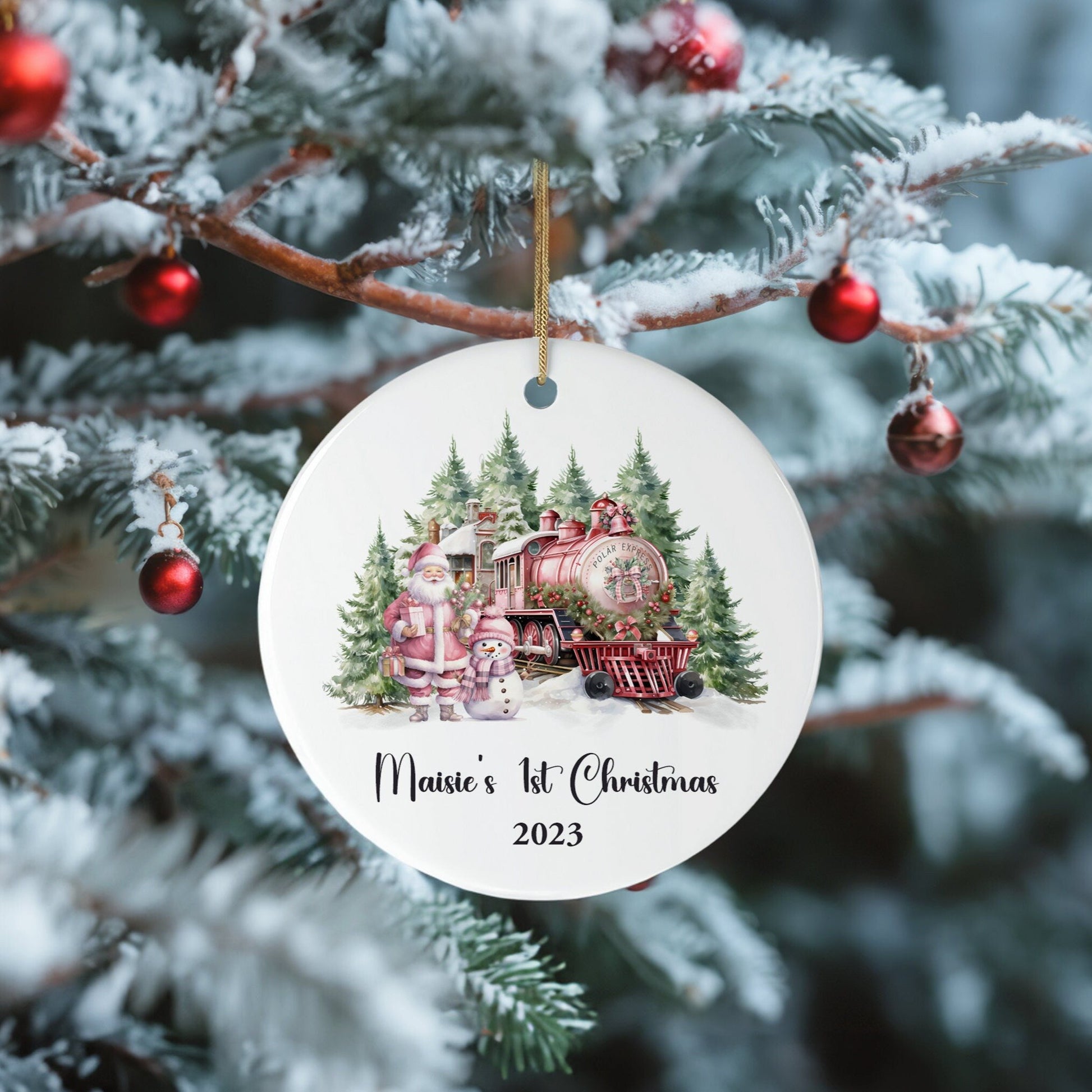 Baby's First Christmas Train Bauble