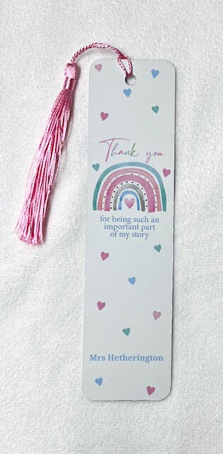 Personalised Teacher Bookmark Gift