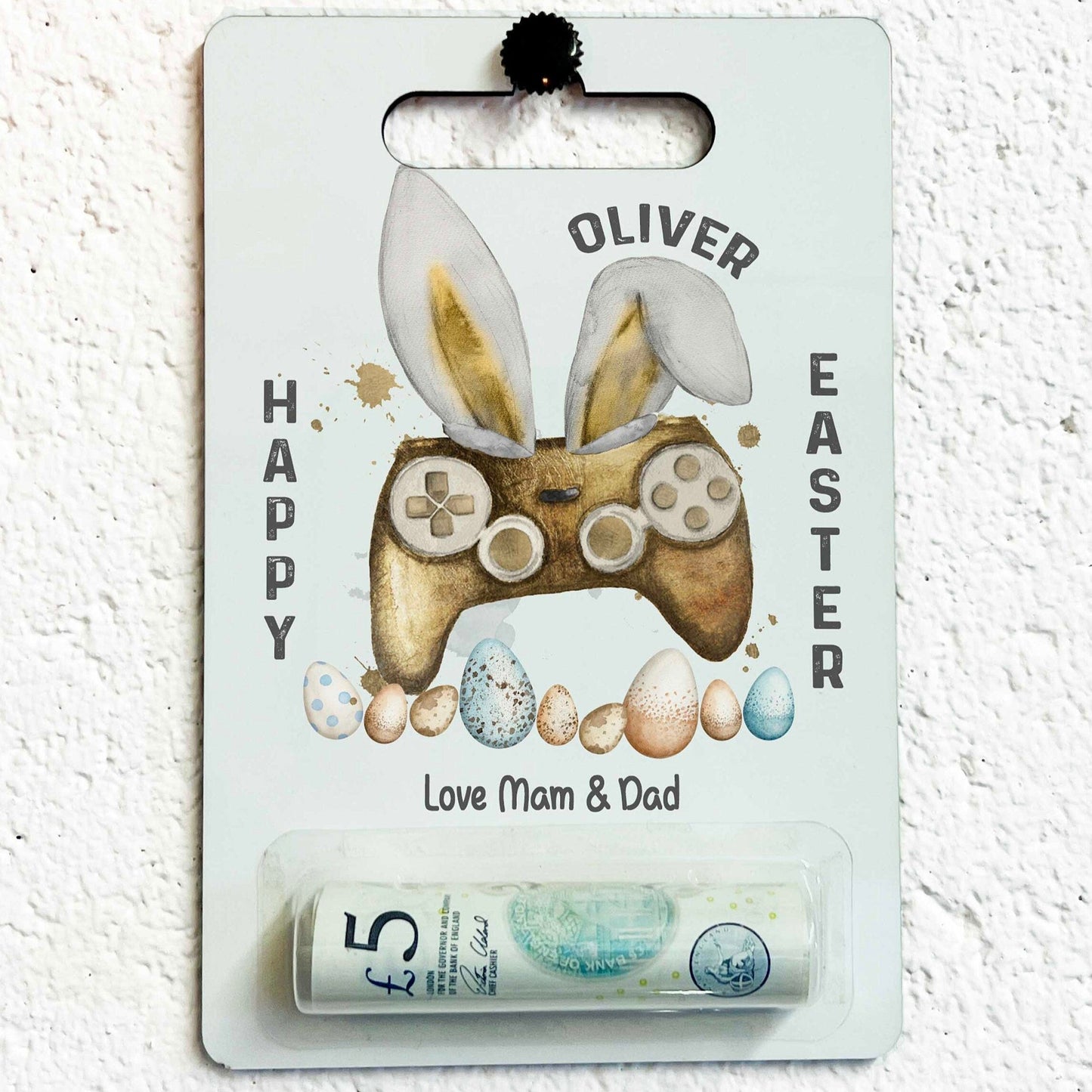 Personalised Wooden Easter Money Wallet, Personalised Easter Gift, Teenage Easter Money Gift, Gaming Easter Gift, Easter Gift Girls and Boys