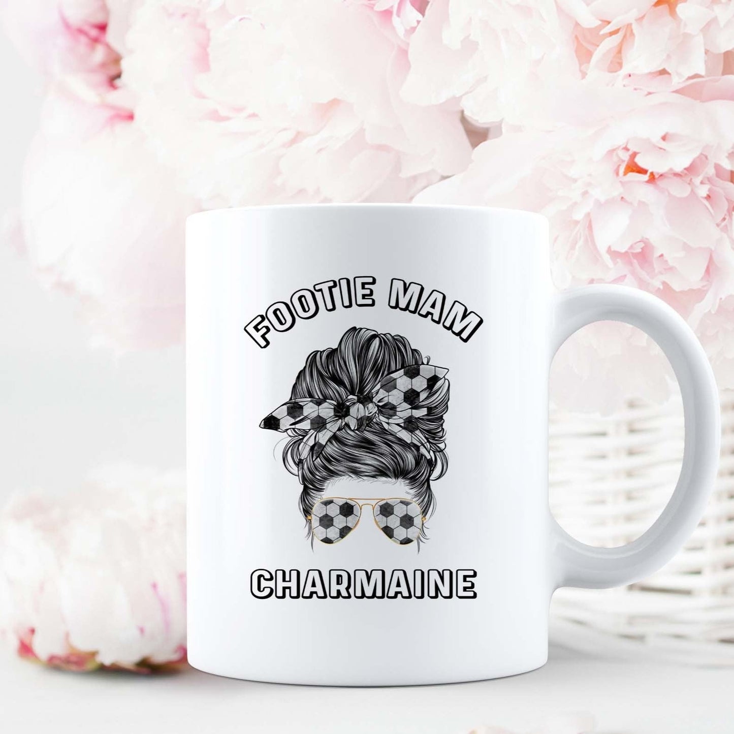 Footie Mam Mug, Football Mum Gift, Football Fan Mum Mug, Football Fan Mug, Grandma Football Fan Mug