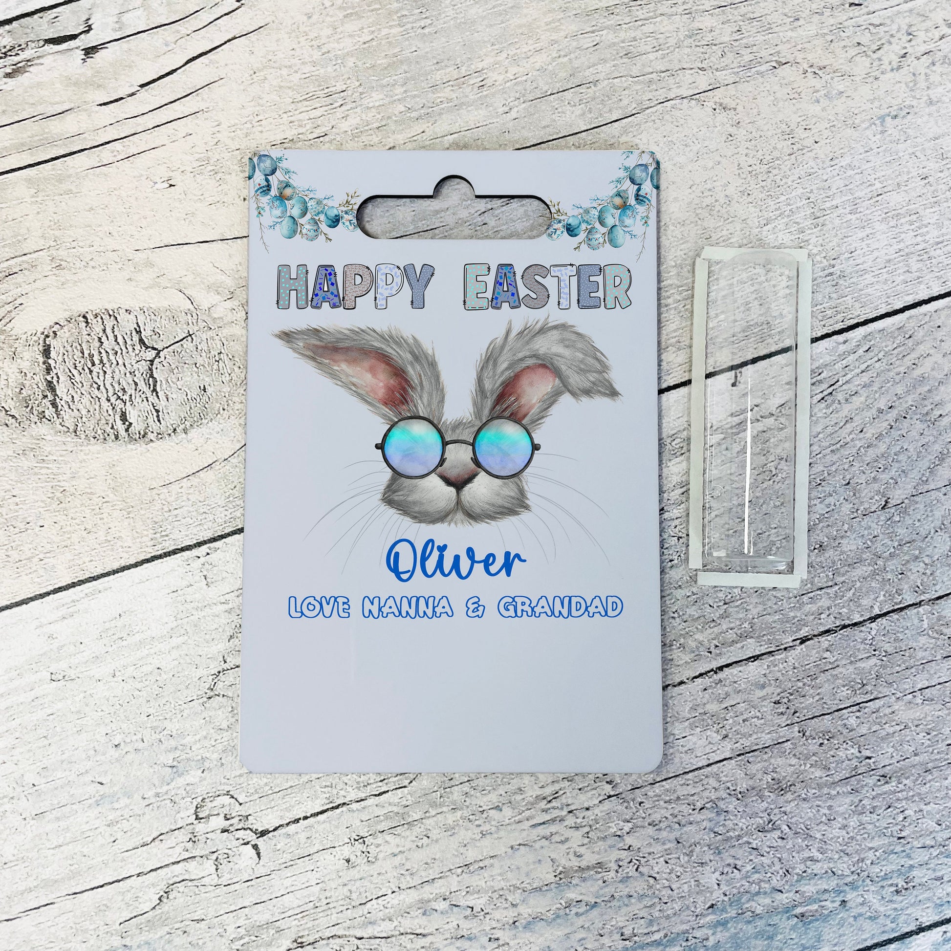 Personalised Rabbit Ears Wooden Easter Money Wallet
