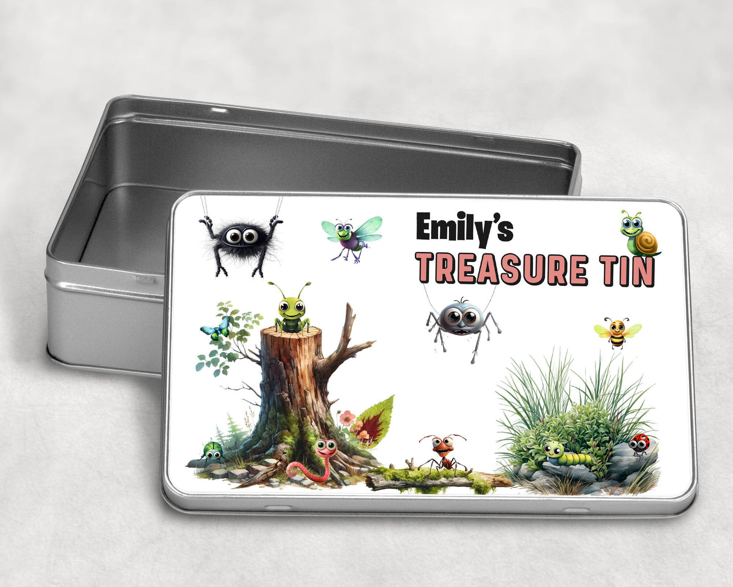 Personalised Treasure Tin, Nature Collection Tin, Forrage Collection Tin, Treasure Hunt Tin, Child's Keepsake Tin, Bits and Bobs Tin,